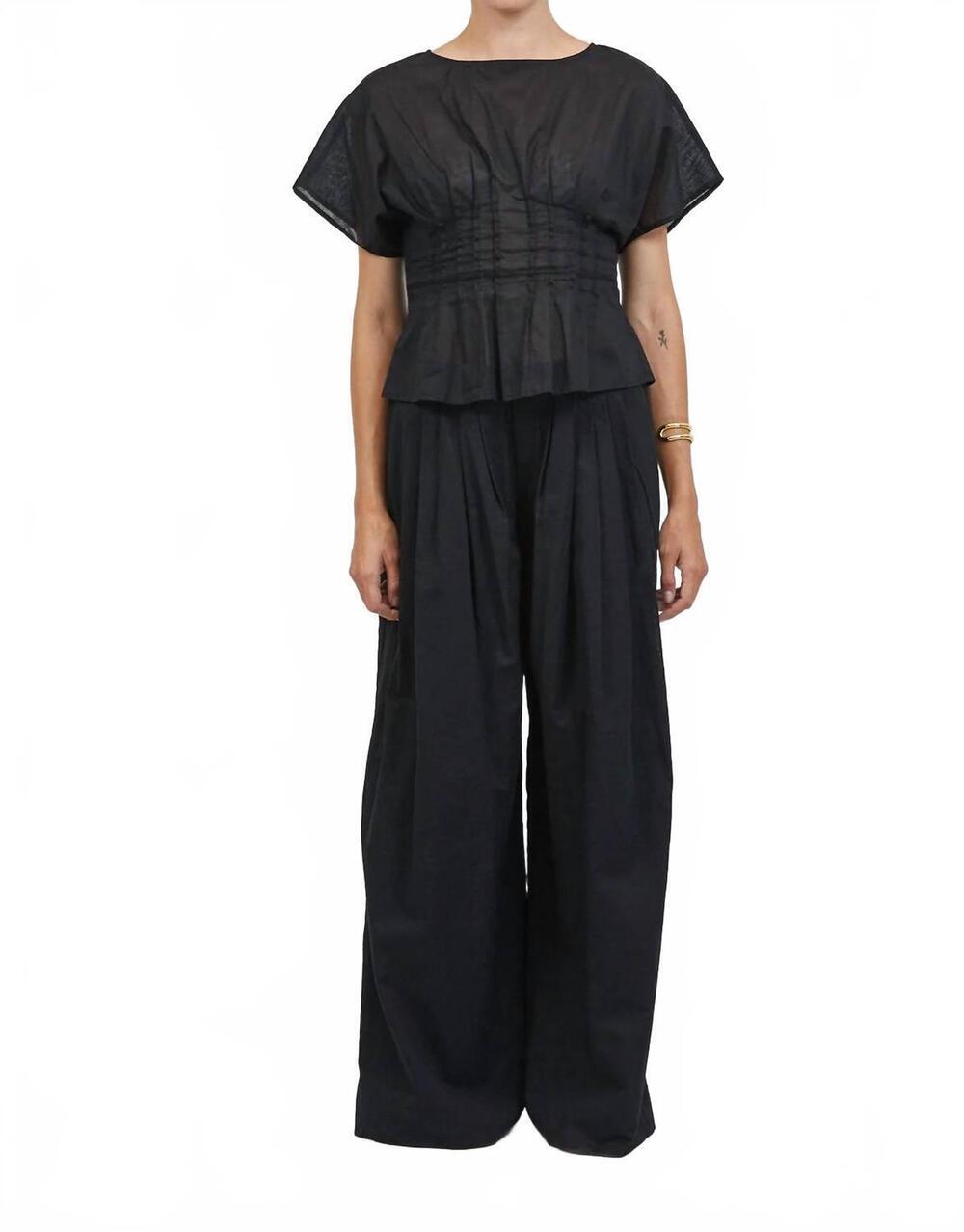 NEW A.REN simone wide leg pants in black